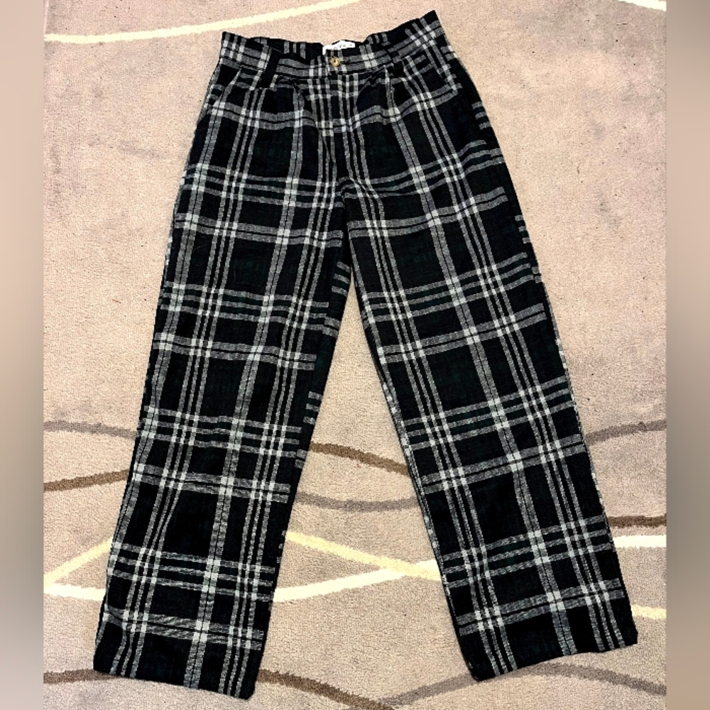 Vanilla Star Green Plaid Pants
